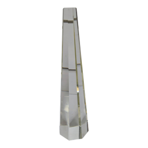Large Mid 20th Century Crystal Glass Obelisk