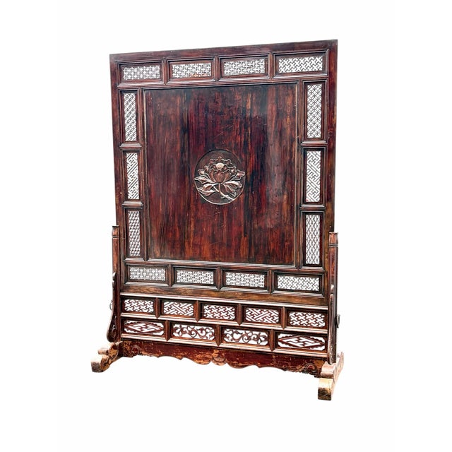 Mid 19th Century Massive Carved Antique Chinese Room Divider For Sale - Image 9 of 10