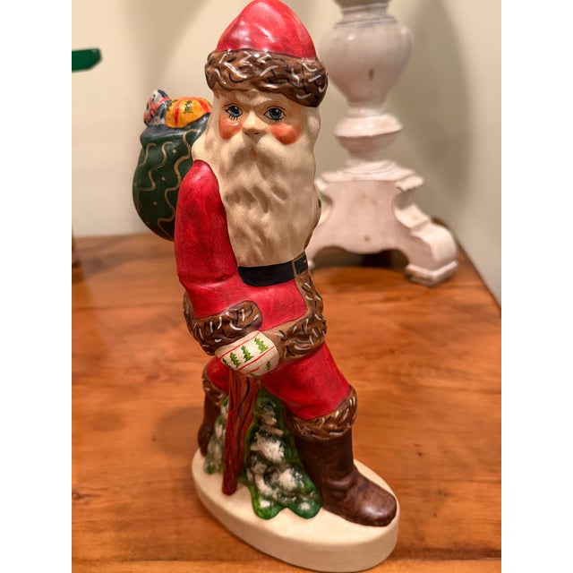 Beautiful Vaillancourt Father Christmas — fantastic details for him — his mittens have Christmas trees, he’s wearing tall...