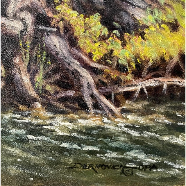 Rustic Don Dernovich Tenacity Oil on Panel For Sale - Image 3 of 4