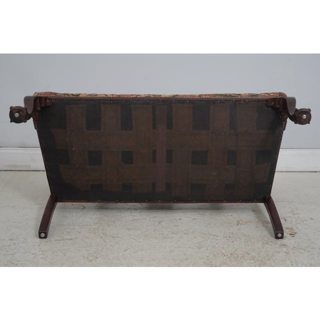 Vintage Dolphin Carved Back Clawfoot Mahogany Settee For Sale - Image 18 of 18