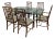 1970s Drexel Heritage Faux Tortoise Bamboo Dining Set of 7 For Sale