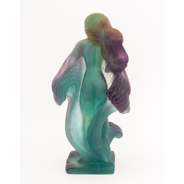 Blue Andre Deluol for Daum Pate-De-Verre Glass Sculpture For Sale - Image 8 of 14