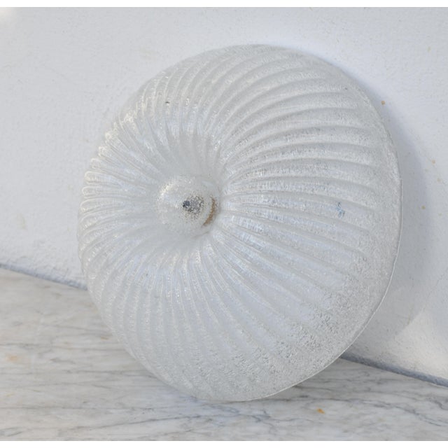 Italian Midcentury Murano Glass Flush Mount Light Barovier Style, 1970s For Sale - Image 4 of 13