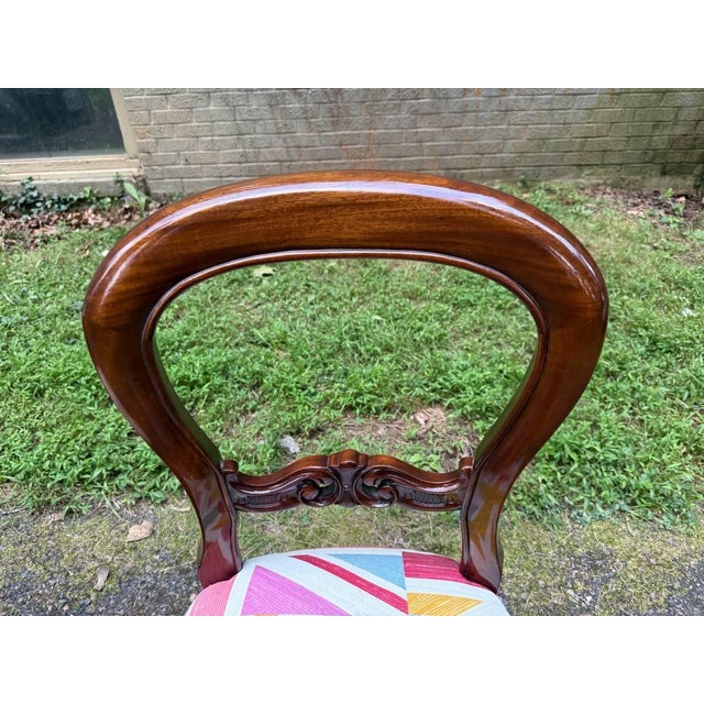 Victorian Style Balloon Back Dining Chairs. Set of 8 For Sale - Image 9 of 18