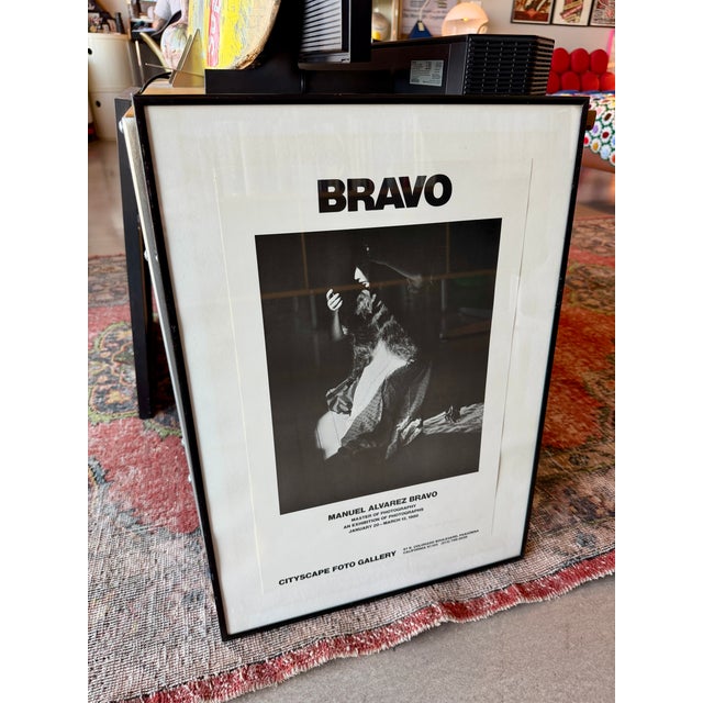 Vintage 1980 Manuel Alvarez Bravo Hand Signed Photography Exhibition Poster Cityscape For Sale - Image 9 of 12