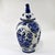 Late 20th Century Delft Blue & White Lidded Ginger Jar Urn With Lion Finial From Holland For Sale - Image 5 of 10