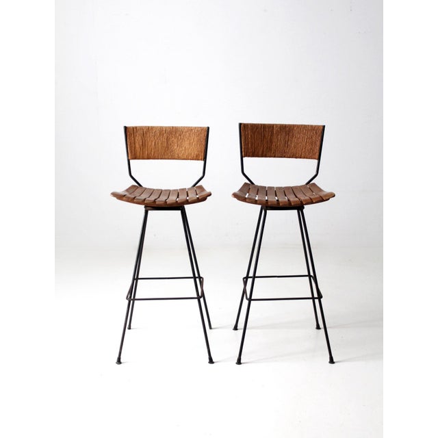 Mid-Century Stools Pair For Sale - Image 4 of 17