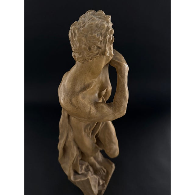 Stucco Sculpture Depicting a Faun, 20th Century, 1950s, Gesso For Sale - Image 12 of 16