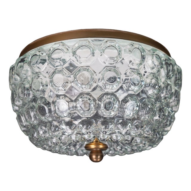 Vintage Bubble Glass Model A 637 Flush Mount from Glashütte Limburg, 1970s For Sale