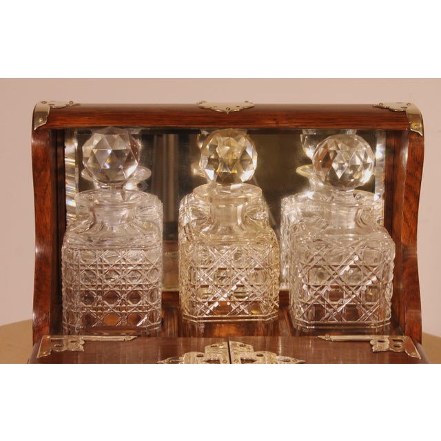 Oak Tantalus Whiskey Cellar, Set of 3 For Sale - Image 13 of 14
