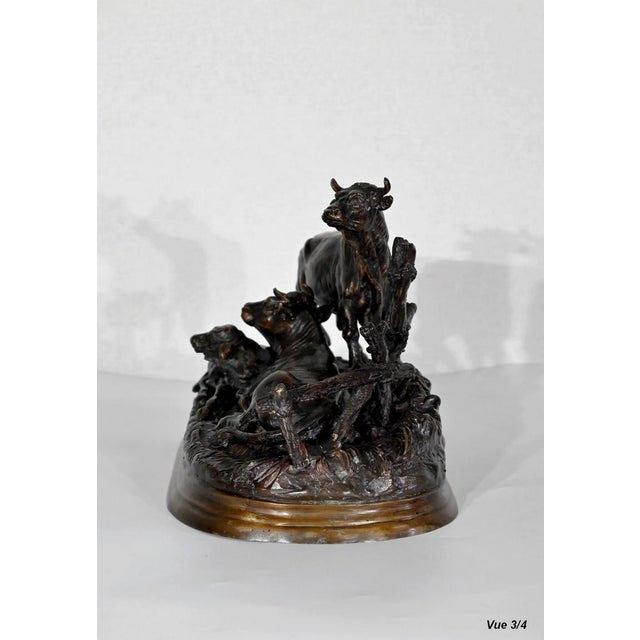 Jules Moigniez, Cows, Early 20th Century, Bronze For Sale - Image 11 of 18