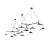 Mid-Century Modern Monumental Daniel Becker 'Emily 13' Chandelier in Glossy Black for Moss Objects For Sale - Image 3 of 12