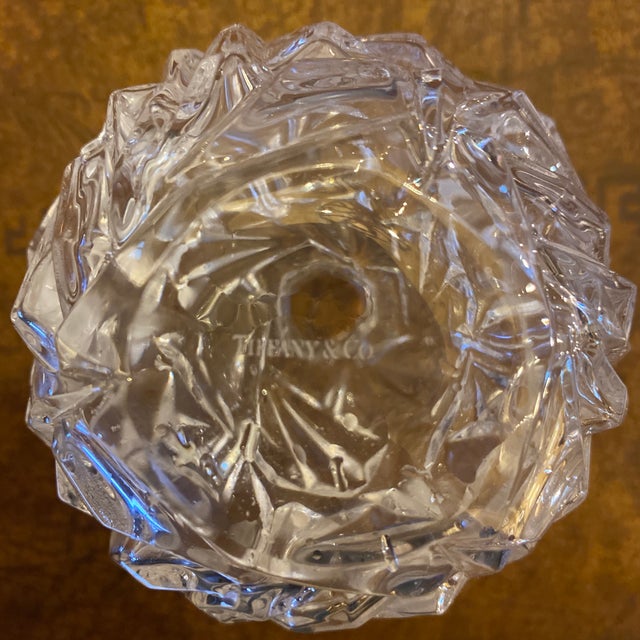 Tiffany and Co. Vintage Tiffany & Co. "Rock Cut" Crystal Perfume Bottle With Stopper - Signed For Sale - Image 4 of 5