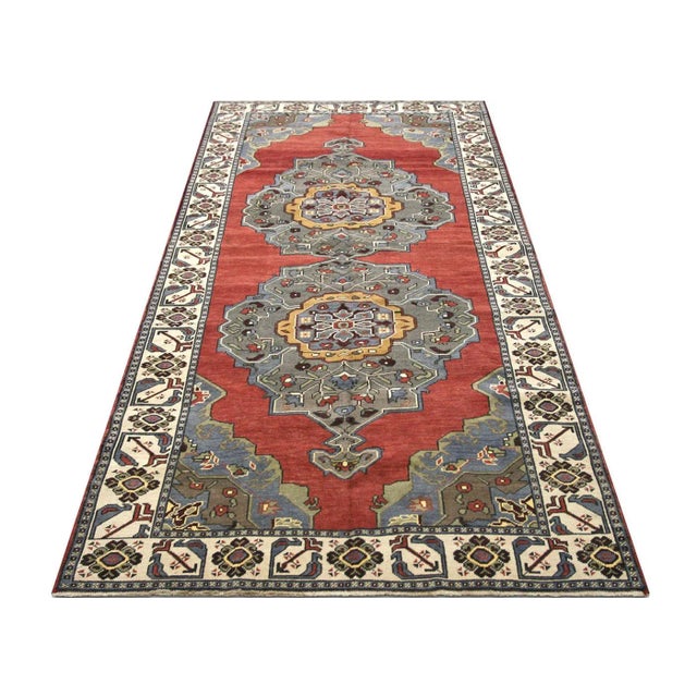 1960s Turkish Oushak Rug For Sale In Los Angeles - Image 6 of 7