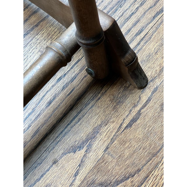 Vintage Faux Bamboo Wood Blanket Rack / Quilt Stand – Hollywood Regency Coastal Style For Sale - Image 4 of 11