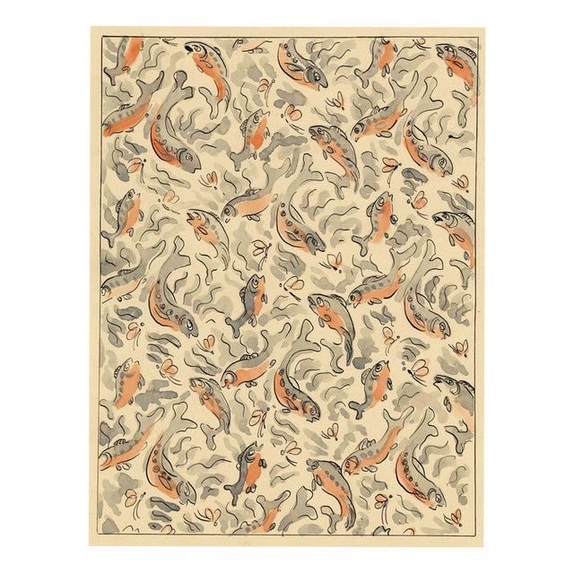 Jean Mary Ogilvie, Carp Fish, 1920s, Gouache For Sale