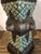 20th Century Primitive Style Ceramic Vase Table Lamps - a Pair For Sale - Image 4 of 9