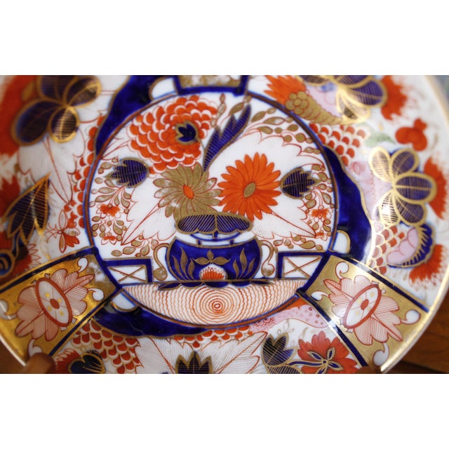 Chamberlain Worcester Porcelain Worcester Early 19th Century Gilt Imari Cup and Saucer For Sale - Image 4 of 6