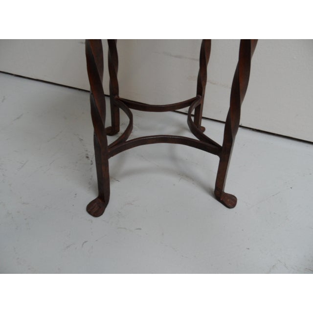 1960s Industrial Round Metal Side Table, 1960s For Sale - Image 5 of 10