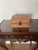 Beautiful treasure box with antique conquistadores map of the world collage, elegantly trimmed with a border of sea shells.