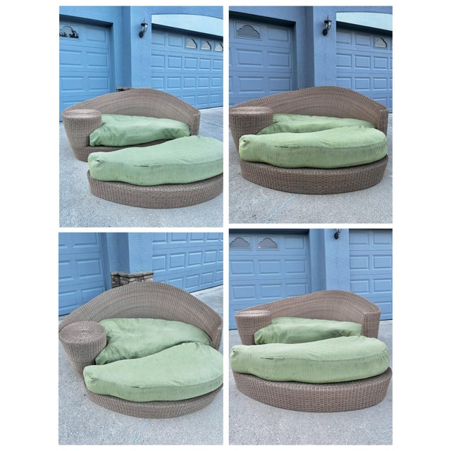 Vintage ‘Dune’ Woven Daybed | by Vladamir Kagan for Barlow Tyrie For Sale - Image 11 of 13