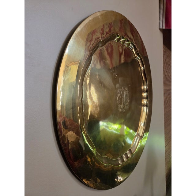 Ethan Allen Vintage Ethan Allen Hand-Crafted Solid Brass Tray Table - Collector's Classics For Sale - Image 4 of 15
