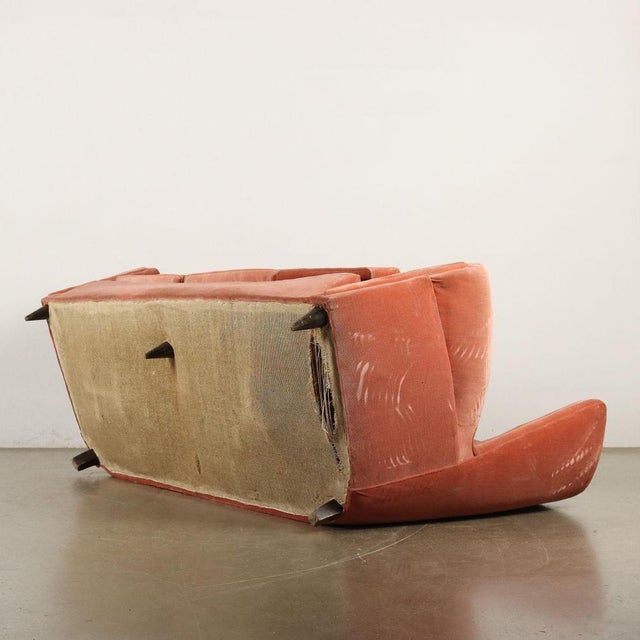 Vintage 3-Seater Velvet Sofa, Italy, 1950s For Sale - Image 10 of 11