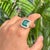 Certified 7.45Ct Zambian Emerald & 1.01Ct Diamond Halo Ring in 14k Yellow Gold Size 5.5 For Sale - Image 10 of 17