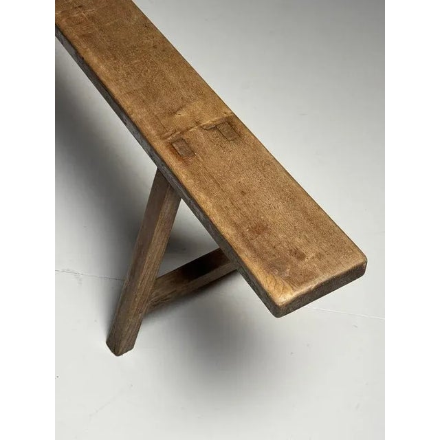 French Dining Benches in Oak, Set of 2 For Sale - Image 10 of 11