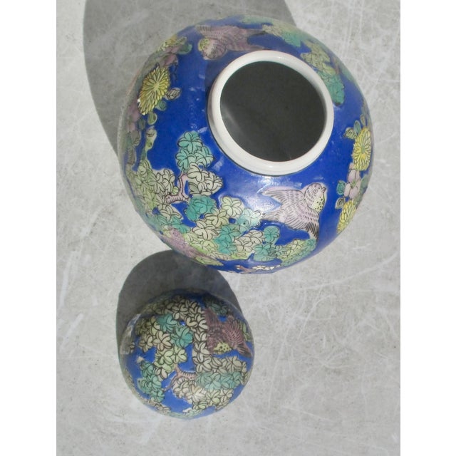 Antique Qing Dynasty Famille Rose Blue Glaze For Sale In New York - Image 6 of 11