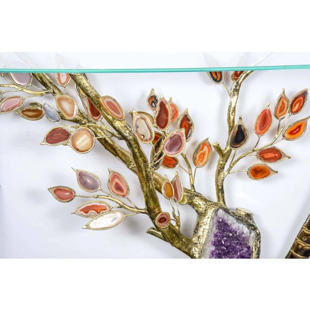 Vintage French Console Table by Jacques Duval-Brasseur For Sale - Image 6 of 9