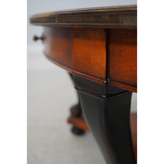 Theodore Alexander Oval Mahogany 2 Drawer Coffee Table For Sale - Image 12 of 16