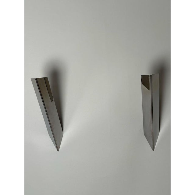 Minimalist Chrome Wall Lights from Kalmar, Austria, 1970, Set of 2 For Sale - Image 12 of 16