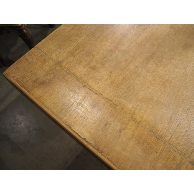 Early 1900’s French Dining Table With Shaped Trestle Supports and Cartouche Carvings For Sale - Image 12 of 18
