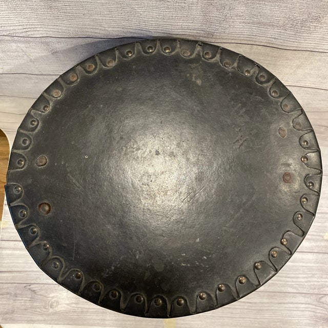 1920s Antique Hard Case Duffel With Handles & Shoulder Strap For Sale - Image 5 of 11