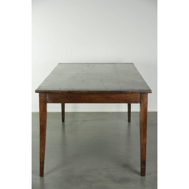 Antique French Oak Dining Table with a Dark Color Scheme For Sale - Image 3 of 12