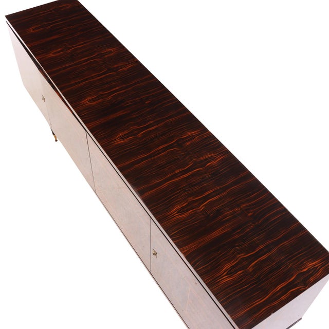 French Mid-Century Macassar and Ebony Sideboard, C. 1955. For Sale - Image 9 of 11