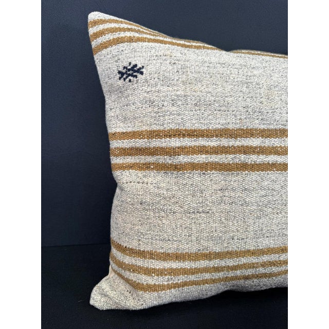 Turkish Hemp Pillow Cushion Natural Beige Brown Cushion Cover 20x20 #30537 Enhance your home decor with our Kilim Pillow...