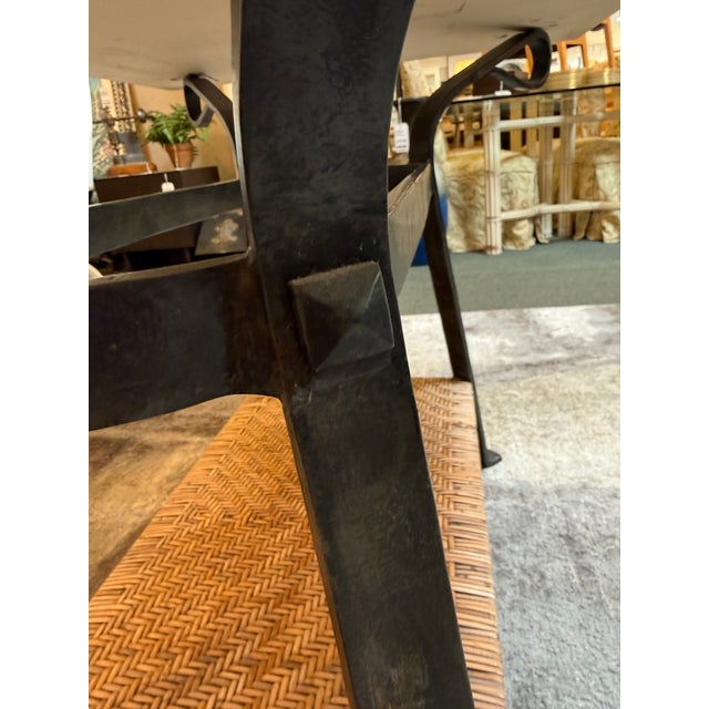 Marble + Wrought Iron Dining Table, Indoor/Outdoor For Sale - Image 10 of 12
