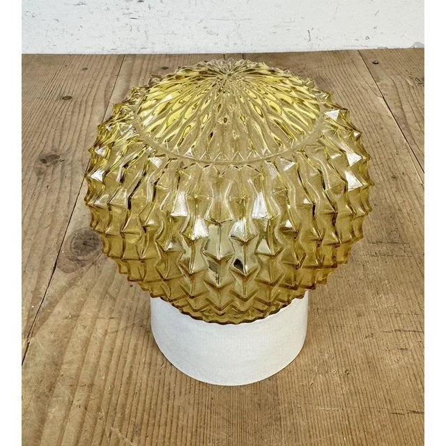 Vintage White Porcelain Ceiling Light, 1970s For Sale - Image 4 of 9
