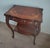 Wood Antique French Louis XV Style Inlaid Marquetry and Carved Walnut Accent Table For Sale - Image 7 of 11