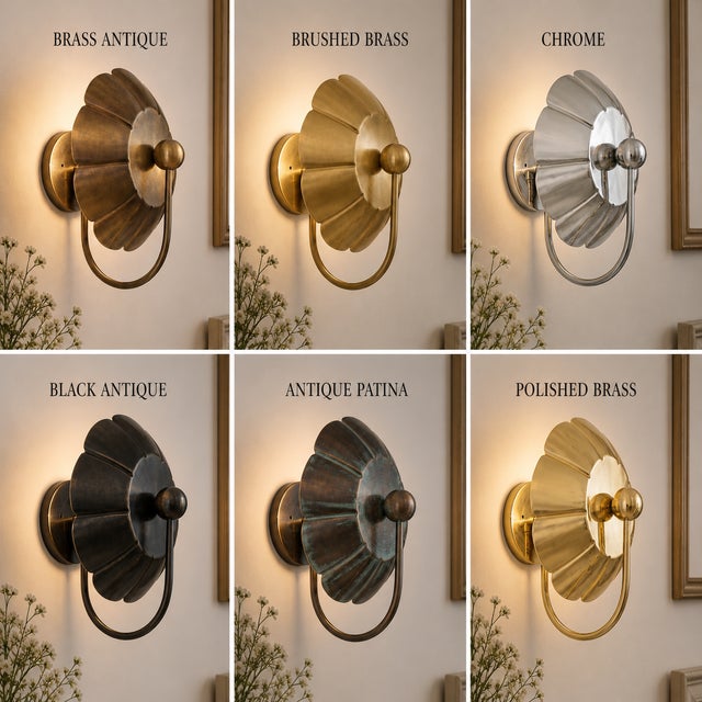 Enhance your home decor with this vintage brass wall sconce light fixture, a perfect blend of mid-century modern charm and...