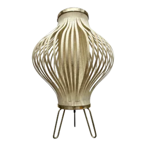 Mid 20th Century Space Age Fiberglass and Brass Tripod Table Lamp