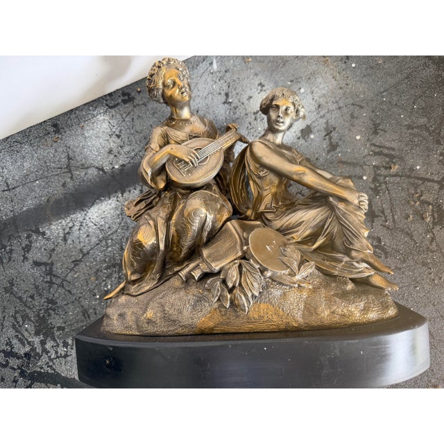 Adrien Étienne Gaudez French Gilt Bronze Allegorical Group of the Arts, “Hors Concours,” Circa 1880 For Sale - Image 12 of 12