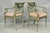 Traditional Late 20th Century Smith & Watson Regency Adams Style Green Painted Cane Arm Chairs - A Pair For Sale - Image 3 of 12