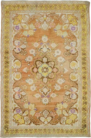 Vintage Persian Mahal Rug – Size: 3' 4" X 4'11"