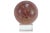Natural Jasper red agate stone marble quartz 2.75” ball in tones of red, burnt Sienna, avocado and butterscotch on a...