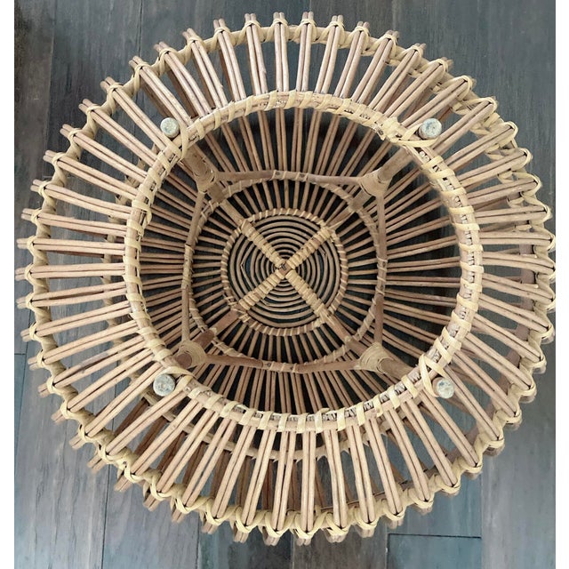 1960s Vintage Franco Albini Style Wicker Ottoman For Sale In Phoenix - Image 6 of 8