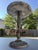 Vintage 17" Reticulated/Pierced Brass Side Table W/Blanc Italian Marble 14" Top For Sale - Image 6 of 7